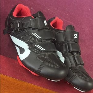 Peloton Black and Red Cycling Shoes